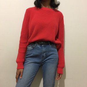 Oversized pink sweater